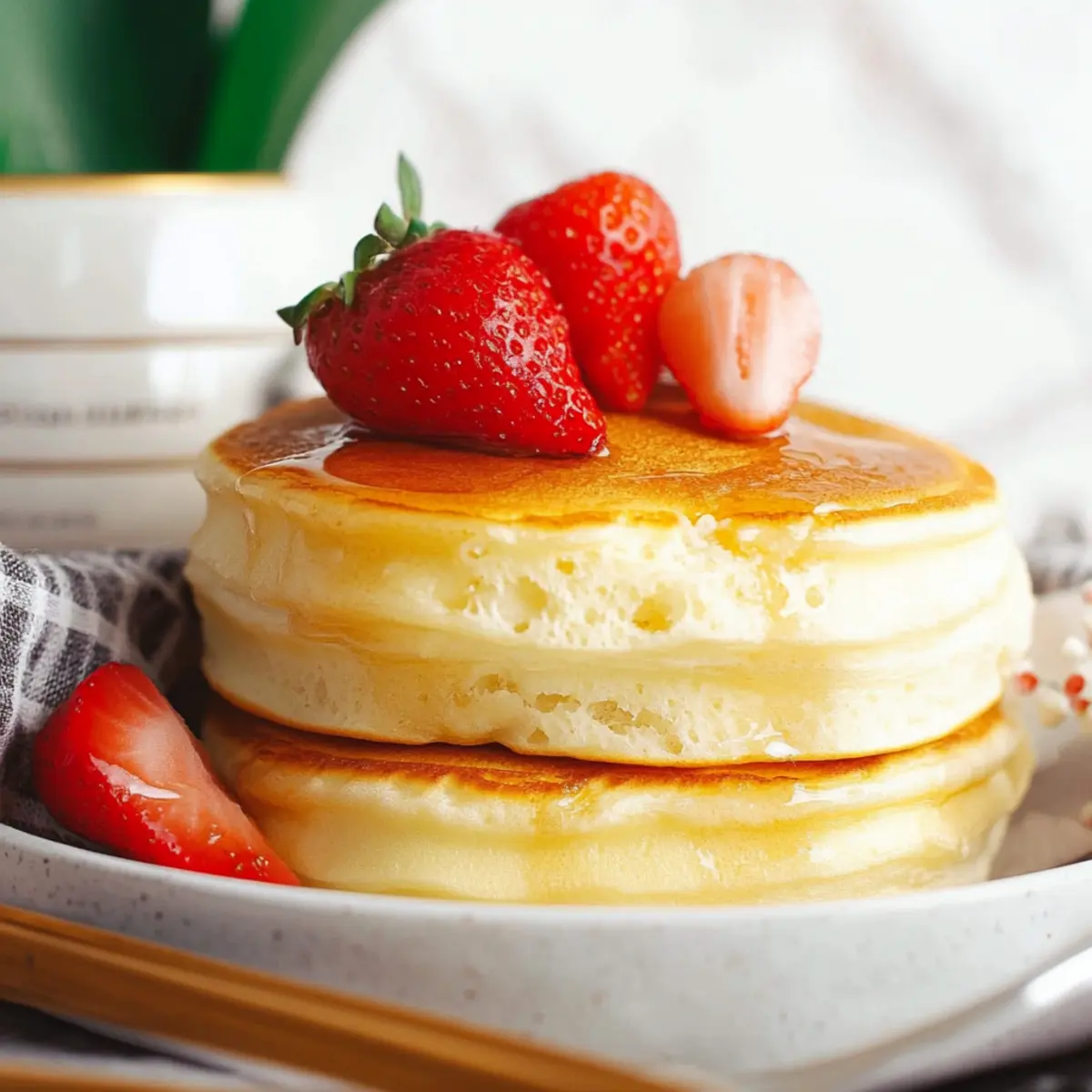 Fluffy Japanese Soufflé Pancakes | Two Plaid Aprons