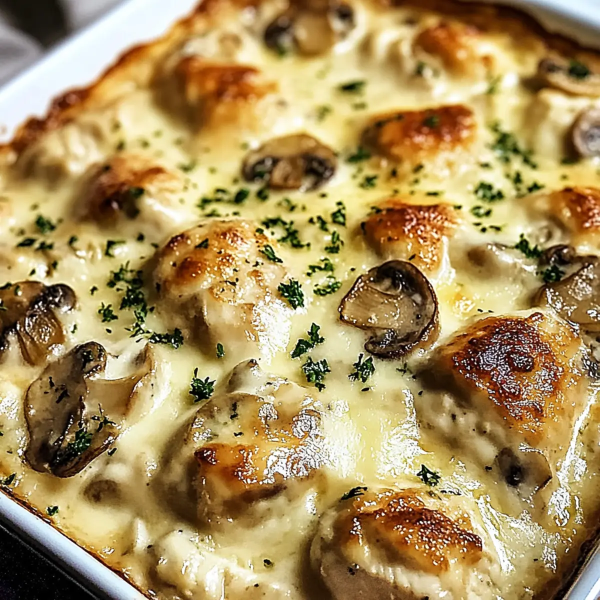 Irresistible Creamy Chicken and Mushroom Bake - Your New Easy Dinner Idea!
