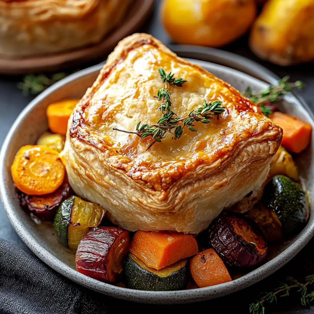 Roasted Autumn Vegetable Pot Pies